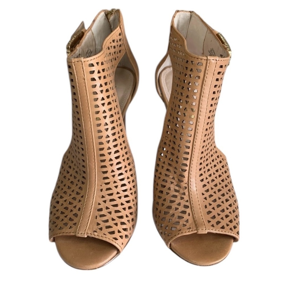 Louise Et Cie Tan Cutout Peep Toe Bootie - 5 1/2
